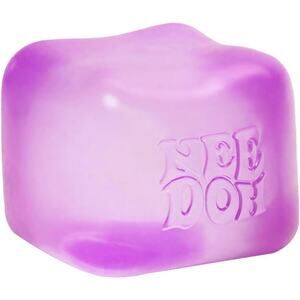 Nee Doh Nice Cube -Sensory Squeeze Toy with Super Solid Squish - 2.25" (Purple)